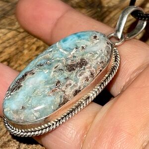 Caribbean Larimar Pendant 2”